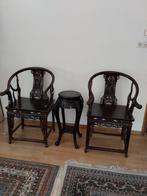 Paar antieke Chinese hoefijzervormige fauteuils - Hartholz -