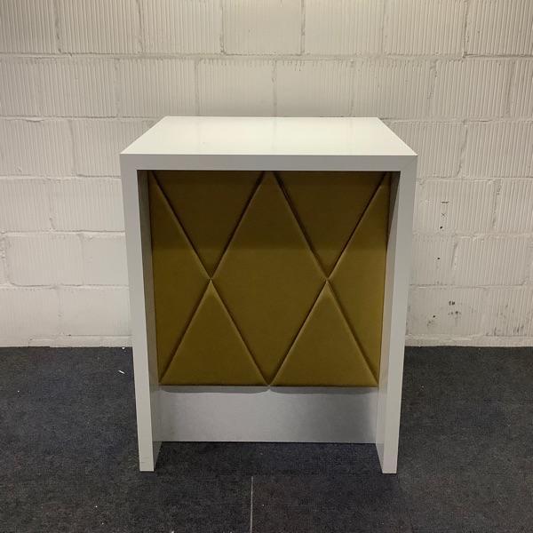 Balie, (hxbxd) 112x90x90 cm. goud - wit - Gratis Bezorging, Zakelijke goederen, Kantoor en Winkelinrichting | Kantoormeubilair en Inrichting
