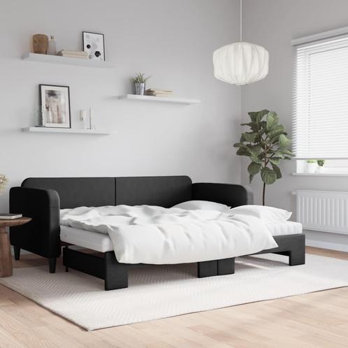 vidaXL Slaapbank met onderschuifbed en matrassen 90x190 cm, Huis en Inrichting, Slaapkamer | Bedden, Nieuw, Verzenden