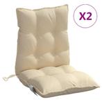 Stoelkussens Lage Rug Beige Oxford - Tweede Kansje -40%, Verzenden, Nieuw