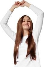 2dekans | Dressforfun Pruik lang haar glad bruin -, Ophalen of Verzenden, Nieuw