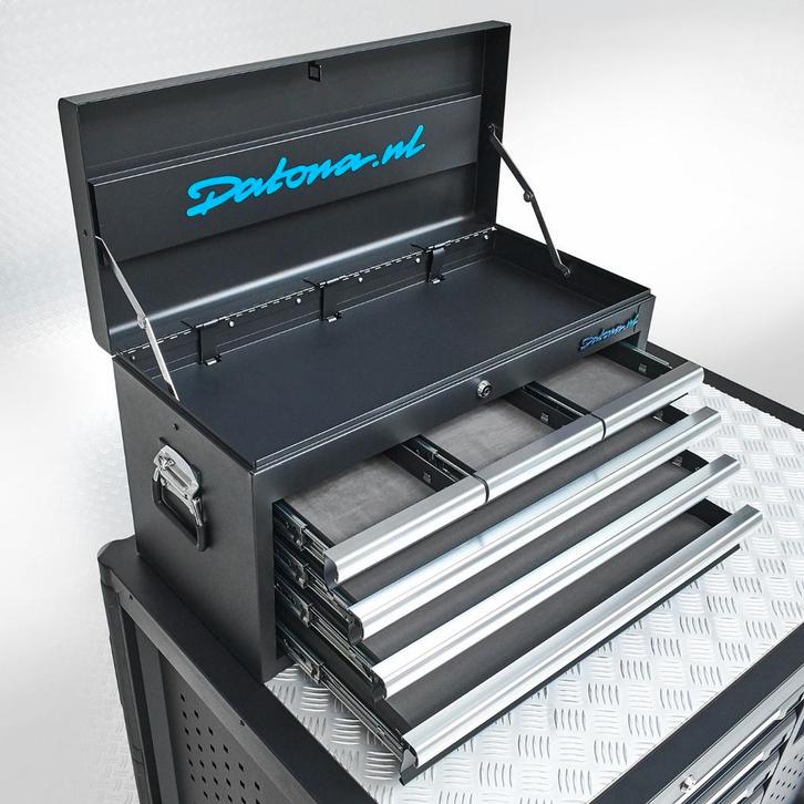 Datona Gereedschapskist met 6 laden - zwart - Datona, Doe-het-zelf en Bouw, Gereedschapskisten, Ophalen of Verzenden