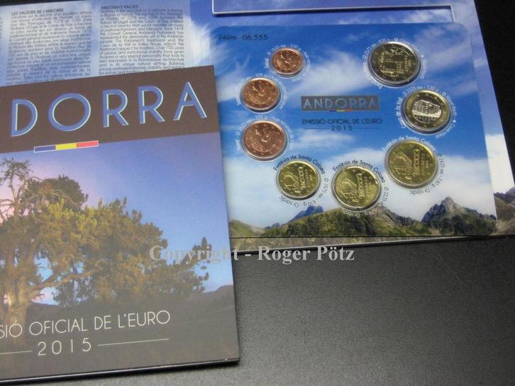 3,88 Euro 2015 Andorra munten set st im offiziellen Blist..., Postzegels en Munten, Munten | Europa | Euromunten, België, Verzenden