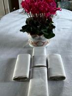 4 damast linnen servetten uit de vroege 20e eeuw zonder