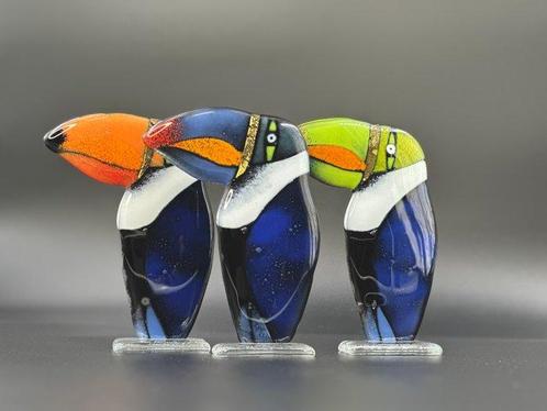 Studio Habrat - Figurine - Toucans (3) - fusion, Antiek en Kunst, Antiek | Glaswerk en Kristal