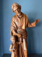 Beeld, Sint Jozef & kind - 90 cm - Eik