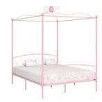 vidaXL Cadre de lit à baldaquin rose métal 180x200 cm, Verzenden