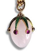 Pendentif - 14 carats Or jaune, Pendentif œuf impérial russe, Handtassen en Accessoires
