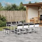 vidaXL 13-delige Tuinset met kussens textileen wit, Tuin en Terras, Tuinsets en Loungesets, Verzenden, Nieuw, Tuinset