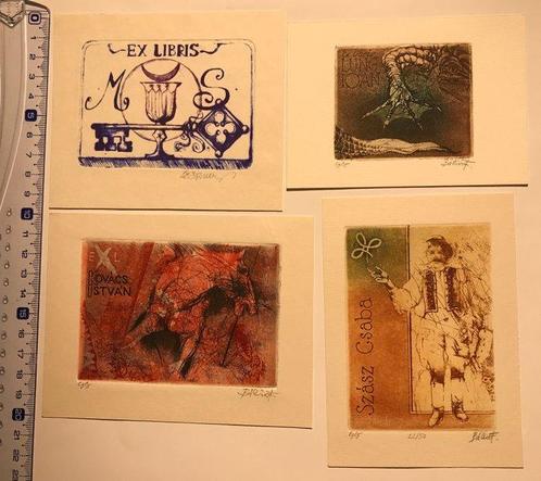 Exlibris. Lot with 40 ex-libris, mostly from Eastern Europe, Antiek en Kunst, Antiek | Boeken en Manuscripten