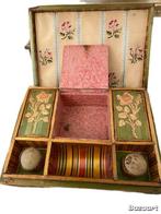 Opbergkoffer - Hout, stro - Straw marqueterie