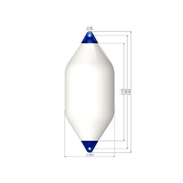 Bieden: Polyform F11 white heavy duty fender 145 x 60 cm, Ophalen of Verzenden