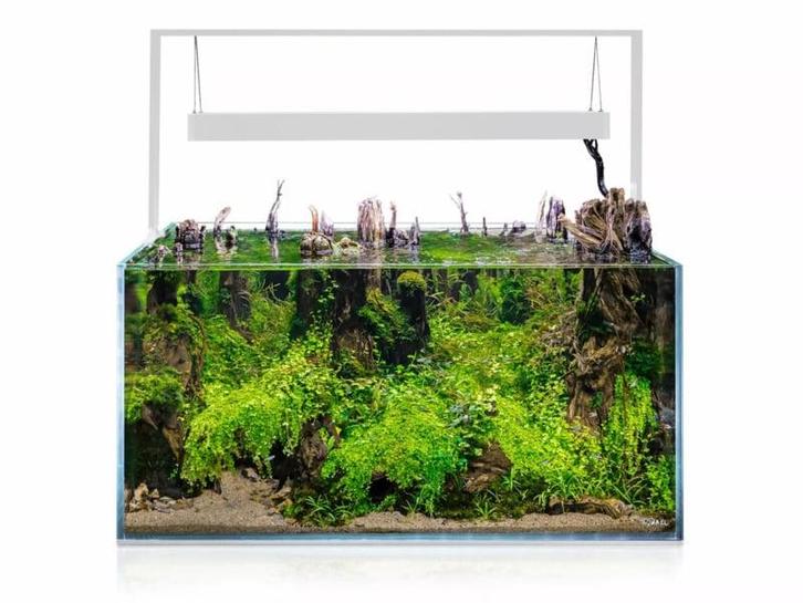 Osaka Ultrascape wit 90x60x45cm aquarium + 4x LED verlichtin, Dieren en Toebehoren, Vissen | Aquaria en Toebehoren, Leeg aquarium