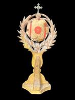 Reliekhouder - Glas, Hout, Textiel, Zilver - 1850-1900 -, Antiek en Kunst