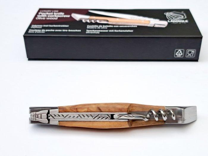 Laguiole - Corkscrew with Pocket Knife - Olive Wood - style, Antiek en Kunst, Antiek | Keukengerei