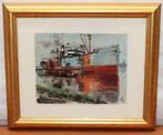 Frederick Van Oostveen (1885-1979) - Barco en el puerto