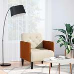 vidaXL Fauteuil met armleuningen Crème 55 cm Fluweel, Huis en Inrichting, Fauteuils, Verzenden, Nieuw