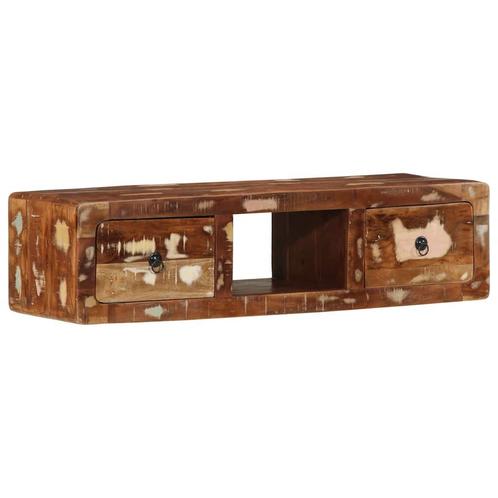 vidaXL Tv-meubel wandmontage 100x32x25 cm massief gerecycled, Huis en Inrichting, Woonaccessoires | Cd- en Dvd-rekken, Nieuw, Verzenden