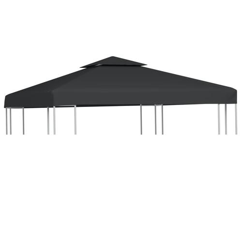 vidaXL Vervangend tentdoek prieel 310 g/m² 3x3 m donkergrijs, Jardin & Terrasse, Tonnelles, Envoi