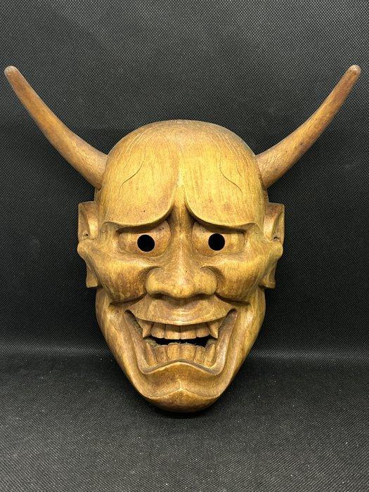 Noh masker - Hout, Hoge kwaliteit houten gesculpteerde, Antiek en Kunst, Antiek | Overige Antiek