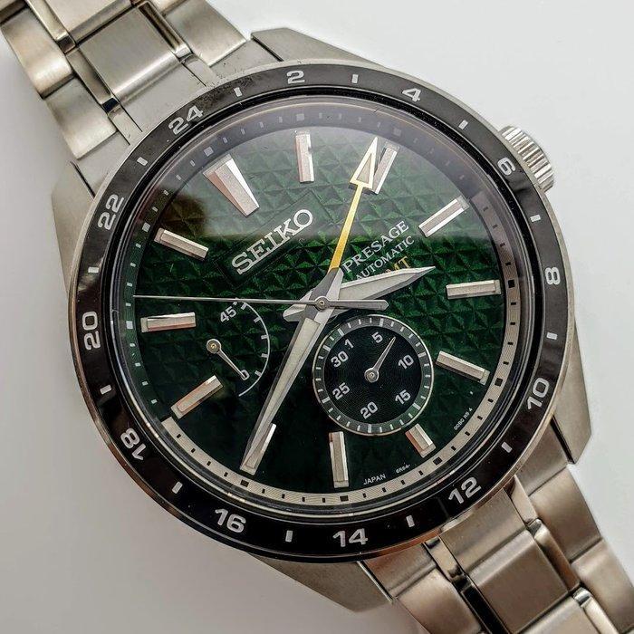 Seiko - Presage Sharp Edged GMT Power Reserve Chronograph -, Handtassen en Accessoires, Horloges | Heren