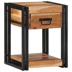 vidaXL Nachtkastje 2 pcs Bruin 40 x 35 x 50 cm Massief, Huis en Inrichting, Slaapkamer | Nachtkastjes, Verzenden, Nieuw