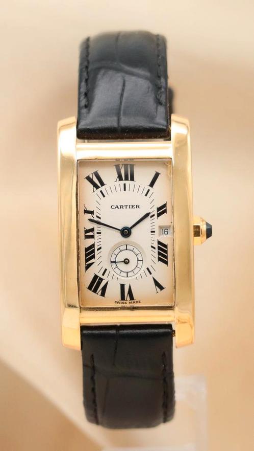 Cartier Tank Americaine 8012905 uit 2005, Handtassen en Accessoires, Horloges | Dames, Verzenden