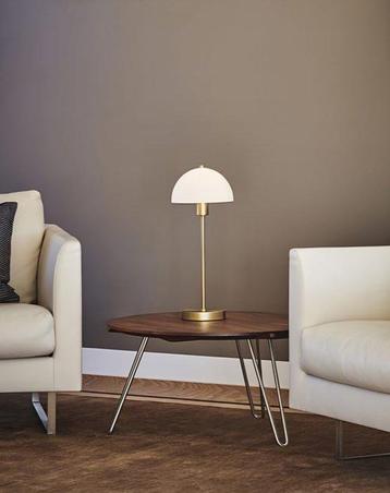 Herstal - Lampe de table (2) - Vienda - Opale / Laiton -