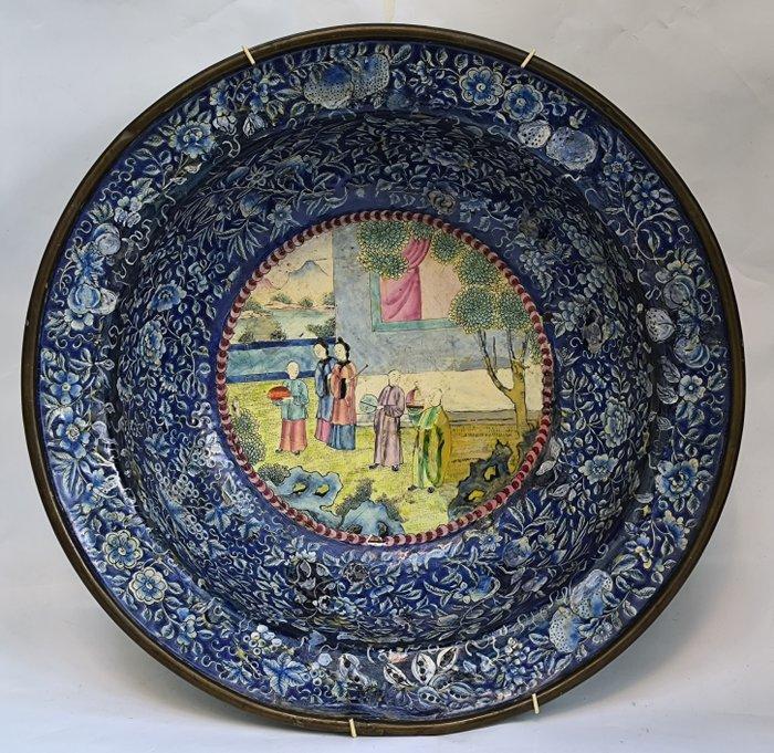 Wasbak - Emaille - Een groot Chinees Canton en, Antiek en Kunst, Antiek | Overige Antiek