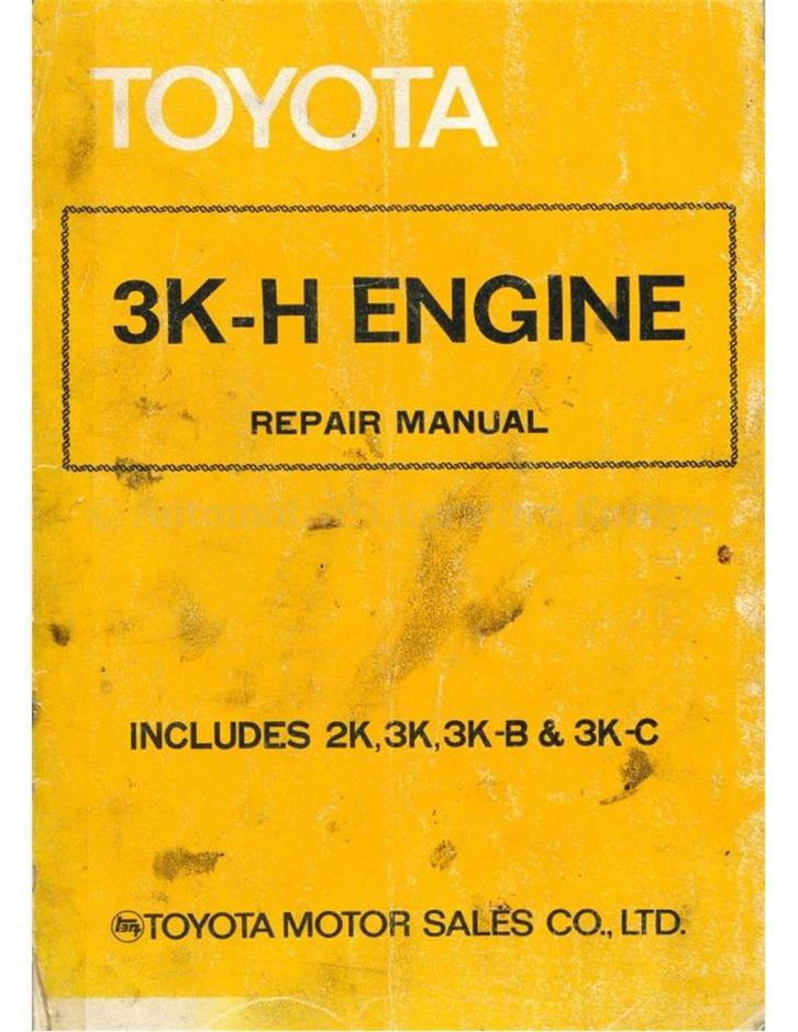 1974 TOYOTA 1000 | COROLLA | LITEACE (2K | 3K | 3K-B |, Auto diversen, Handleidingen en Instructieboekjes