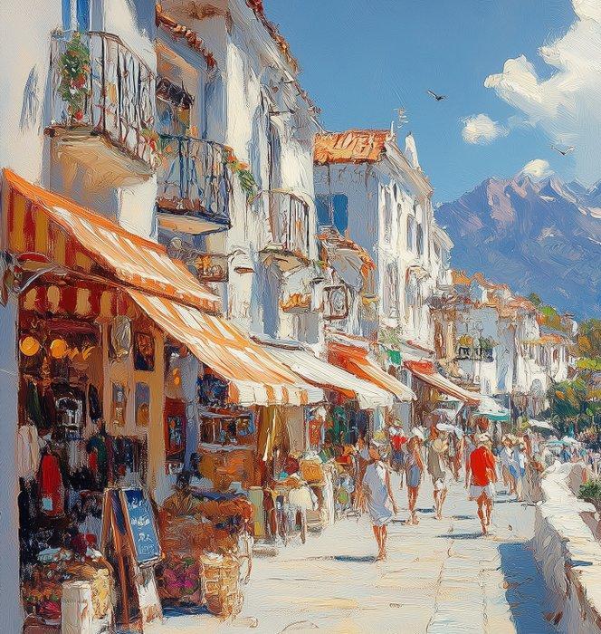 Irina Collins - Living Coast XL · NO Reserve, Antiek en Kunst, Kunst | Schilderijen | Modern
