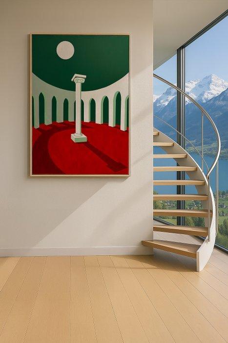 Nelson F. León - La última columna XL- (NO Reserve), Antiek en Kunst, Kunst | Schilderijen | Modern