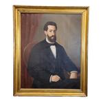 Blas González García-Valladolid (XIX) - Retrato burgués, Antiek en Kunst