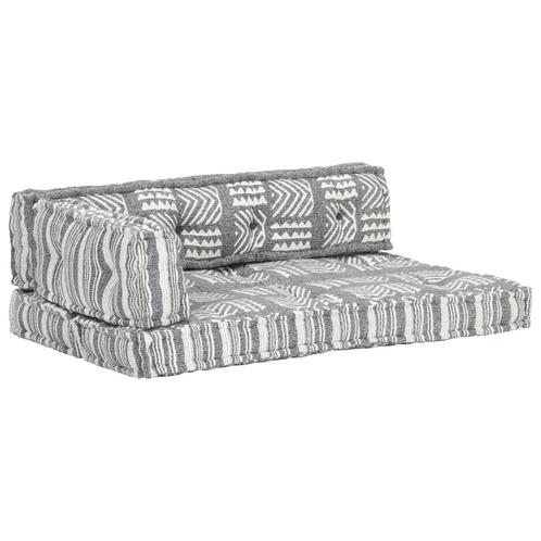 vidaXL Bankkussen pallet stof patchwork grijs, Huis en Inrichting, Woonaccessoires | Kussens, Nieuw, Verzenden