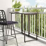 vidaXL Tuintafel inklapbaar 90x51x75 cm poly rattan bruin, Tuin en Terras, Tuintafels, Verzenden, Nieuw