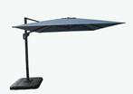 Zweefparasol Small Roma 3x3m + voet - antraciet (Parasols), Tuin en Terras, Parasols, Ophalen of Verzenden, Nieuw, Zweefparasol