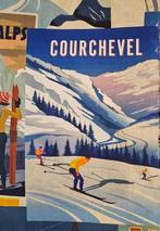 Tissu avec panneaux publicitaires de station de ski, format