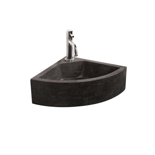 Hoek Fonteinset Natuursteen Taro 30x30x11 cm (kraangat, Doe-het-zelf en Bouw, Sanitair, Overige typen, Nieuw, Chroom, Ophalen of Verzenden