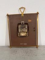 Wandklok - Junghans - Mid-century modern Hout, Messing, Glas