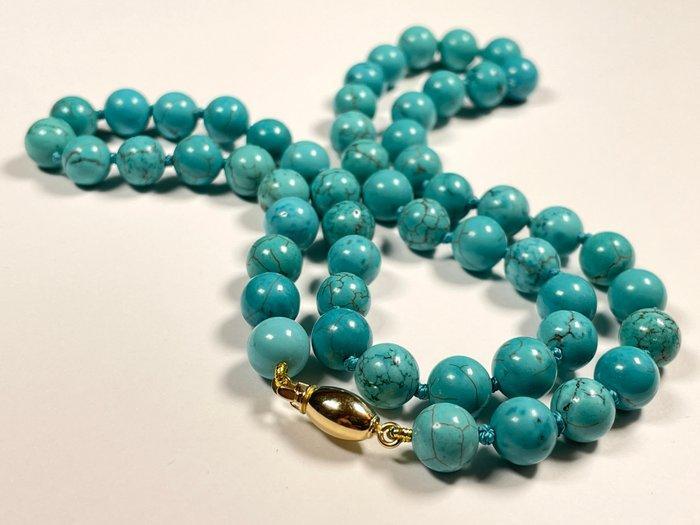 18 Kilates (750) Goud - Turkoois - Halsketting, Antiek en Kunst, Kunst | Designobjecten