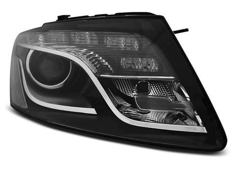 LED koplamp units Black Audi Q5 08-12 TRU DRL 2e kans, Auto-onderdelen, Verlichting, Gebruikt, Audi, Verzenden