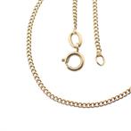 Gouden gourmetschakel ketting | 42 cm (korte ketting), Ophalen of Verzenden, Gebruikt, Overige kleuren, Goud