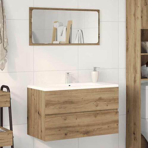 vidaXL Badkamerwandkast 80x38,5x45 cm bewerkt hout, Huis en Inrichting, Badkamer | Badkamermeubels, Nieuw, Verzenden