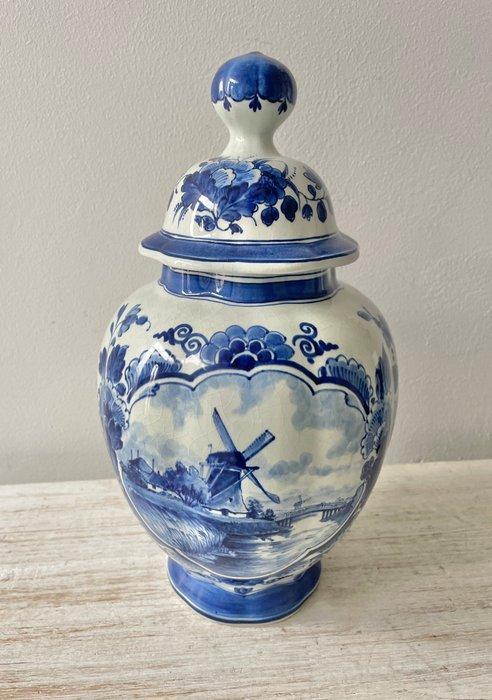 De Porceleyne Fles, Delft - dekselvaas  - Keramiek - 1955, Antiek en Kunst, Antiek | Glaswerk en Kristal