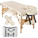 tectake Massagetafel-set met 2 zones, 7,5cm matras en houten, Sport en Fitness, Massageproducten, Verzenden, Nieuw