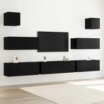 vidaXL TV-kastset 7 pcs Zwart eiken 100 x 30 x 30 cm Bewerkt, Verzenden, Nieuw