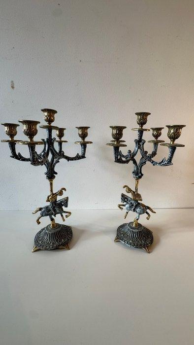 Kaarsenhouder (2) - Metaal, Antiek en Kunst, Curiosa en Brocante