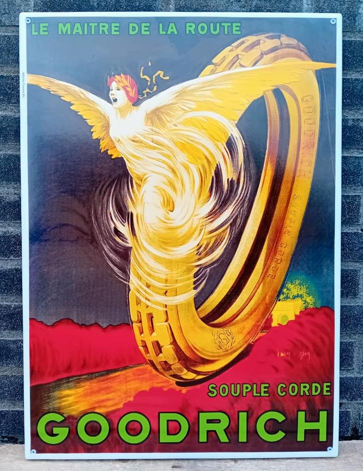 emaille bord Goodrich Souple Corde, Verzamelen, Merken en Reclamevoorwerpen, Verzenden