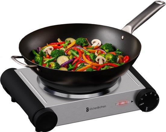 Tweedekans | KitchenBrothers Elektrische Kookplaat - 1 Pits, Doe-het-zelf en Bouw, Verwarming en Radiatoren, Ophalen of Verzenden