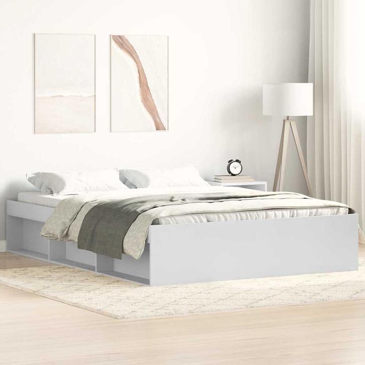 vidaXL Bedframe wit 120x190 cm, Maison & Meubles, Chambre à coucher | Lits, Envoi
